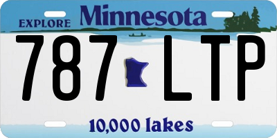 MN license plate 787LTP