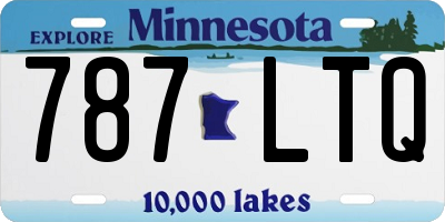 MN license plate 787LTQ