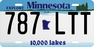 MN license plate 787LTT