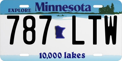 MN license plate 787LTW