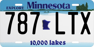 MN license plate 787LTX