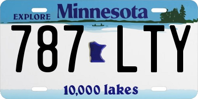 MN license plate 787LTY