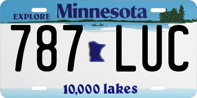 MN license plate 787LUC