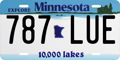 MN license plate 787LUE