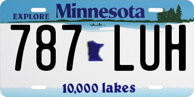 MN license plate 787LUH