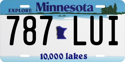MN license plate 787LUI