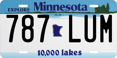 MN license plate 787LUM
