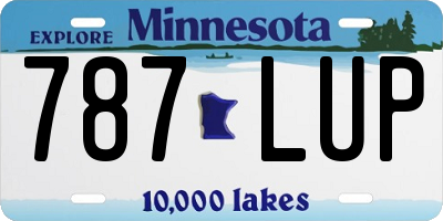 MN license plate 787LUP