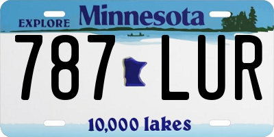 MN license plate 787LUR
