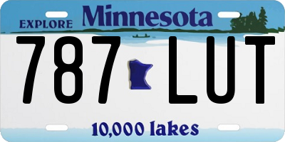 MN license plate 787LUT