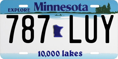 MN license plate 787LUY