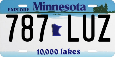 MN license plate 787LUZ
