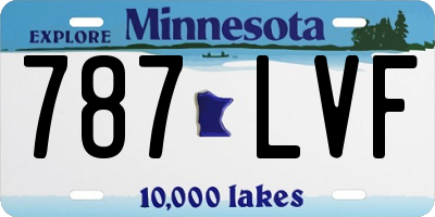 MN license plate 787LVF