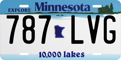 MN license plate 787LVG