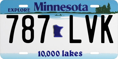 MN license plate 787LVK