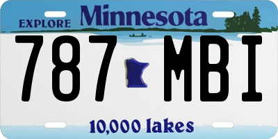 MN license plate 787MBI