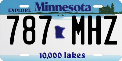 MN license plate 787MHZ