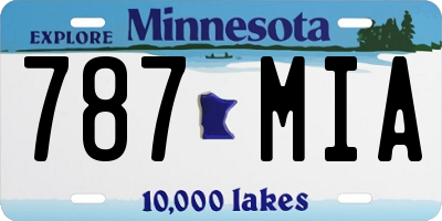 MN license plate 787MIA