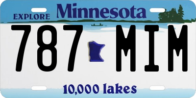 MN license plate 787MIM