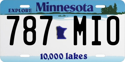 MN license plate 787MIO