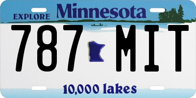 MN license plate 787MIT