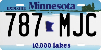 MN license plate 787MJC