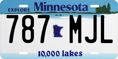 MN license plate 787MJL