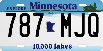 MN license plate 787MJQ