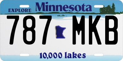 MN license plate 787MKB