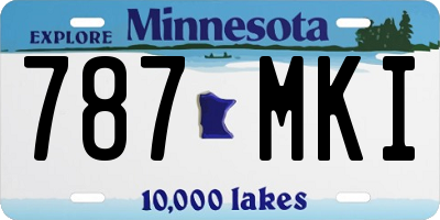 MN license plate 787MKI