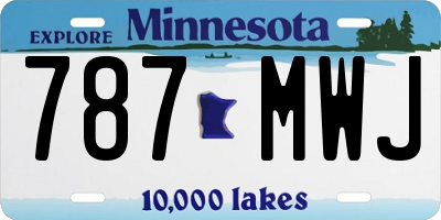MN license plate 787MWJ
