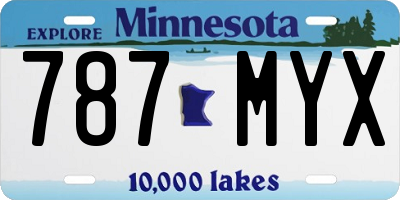 MN license plate 787MYX