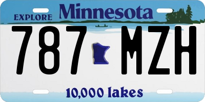 MN license plate 787MZH
