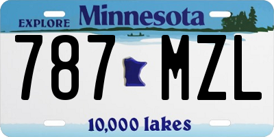 MN license plate 787MZL
