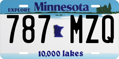 MN license plate 787MZQ