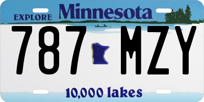 MN license plate 787MZY