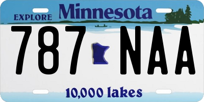 MN license plate 787NAA