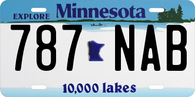 MN license plate 787NAB