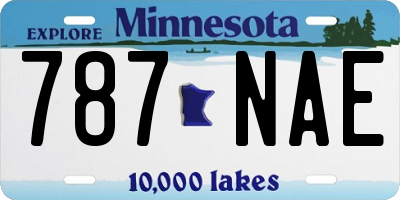 MN license plate 787NAE