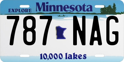 MN license plate 787NAG