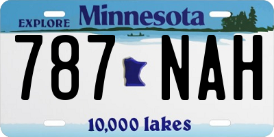 MN license plate 787NAH