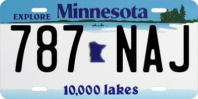 MN license plate 787NAJ