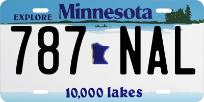 MN license plate 787NAL
