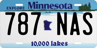 MN license plate 787NAS