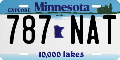 MN license plate 787NAT