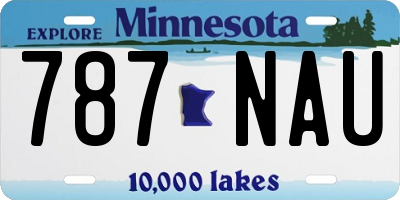 MN license plate 787NAU