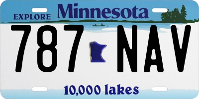 MN license plate 787NAV