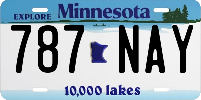 MN license plate 787NAY