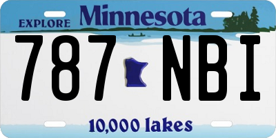 MN license plate 787NBI