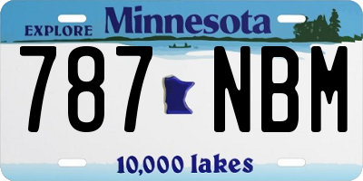MN license plate 787NBM